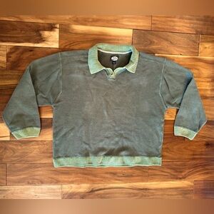 Tommy Bahama Green V-Neck Collared Sweater size XL